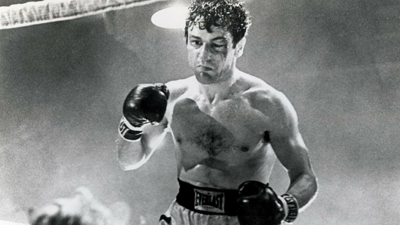 raging bull black and white